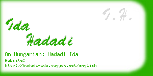 ida hadadi business card